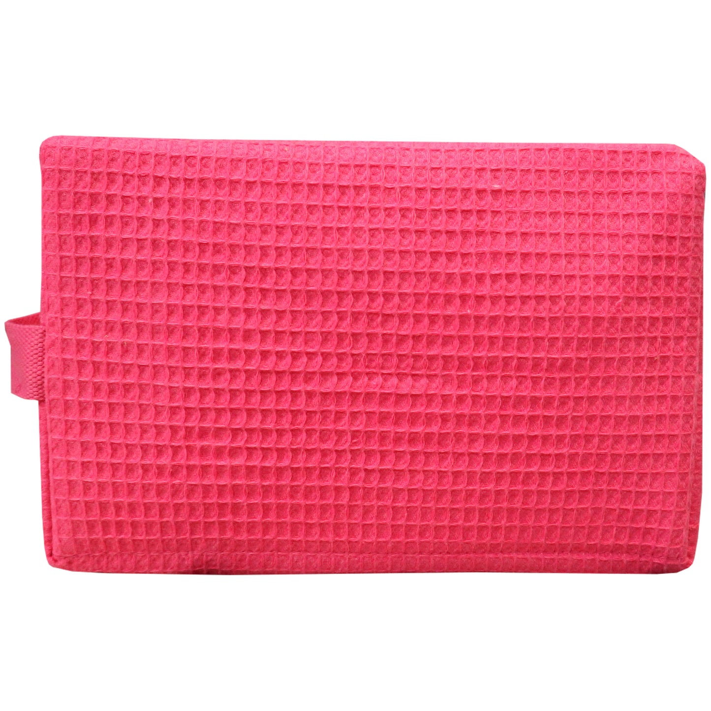 Waffle Weave Cosmetic Bags Size in a Rainbow of Colors 9L x 6H x 3" W