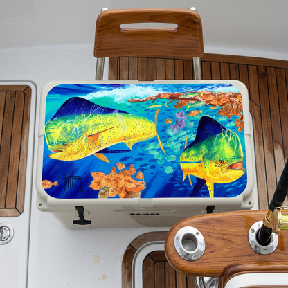 Guy Harvey Cooler Mat EVA Foam Deck Pad Fits Yeti Coolers without wheels  Non-Slip, Marine Grade
