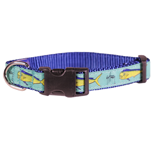 Guy Harvey Bull Dolphin Pattern Dog Collar - Durable and Stylish Pet Accessory