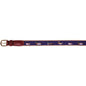 Men's Classic Navy Waterfowl Leather Tab Ribbon Belt