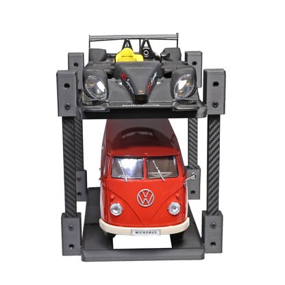 1/18 Scale Modular 4 Post Model Car Display Stand with Carbon Fiber Accents
