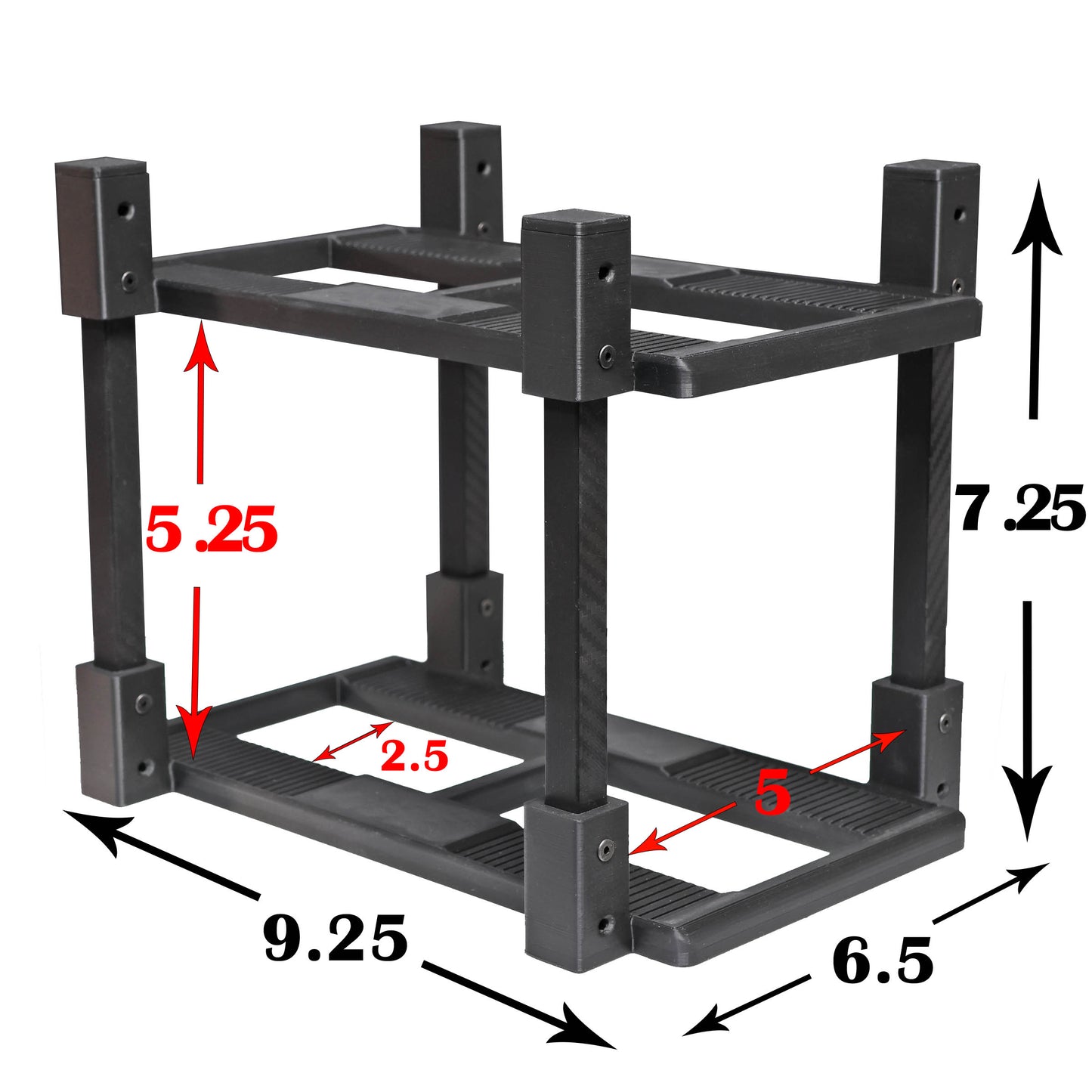 1/18 Scale Modular 4 Post Model Car Display Stand with Carbon Fiber Accents