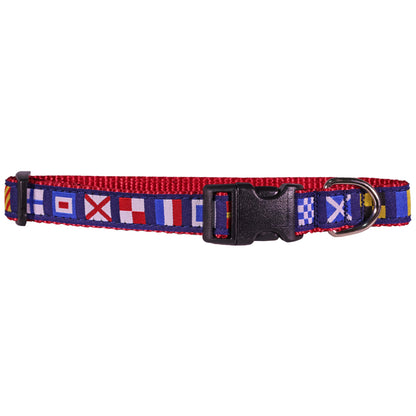 A to Z Nautical Flags Navy Dog Collars