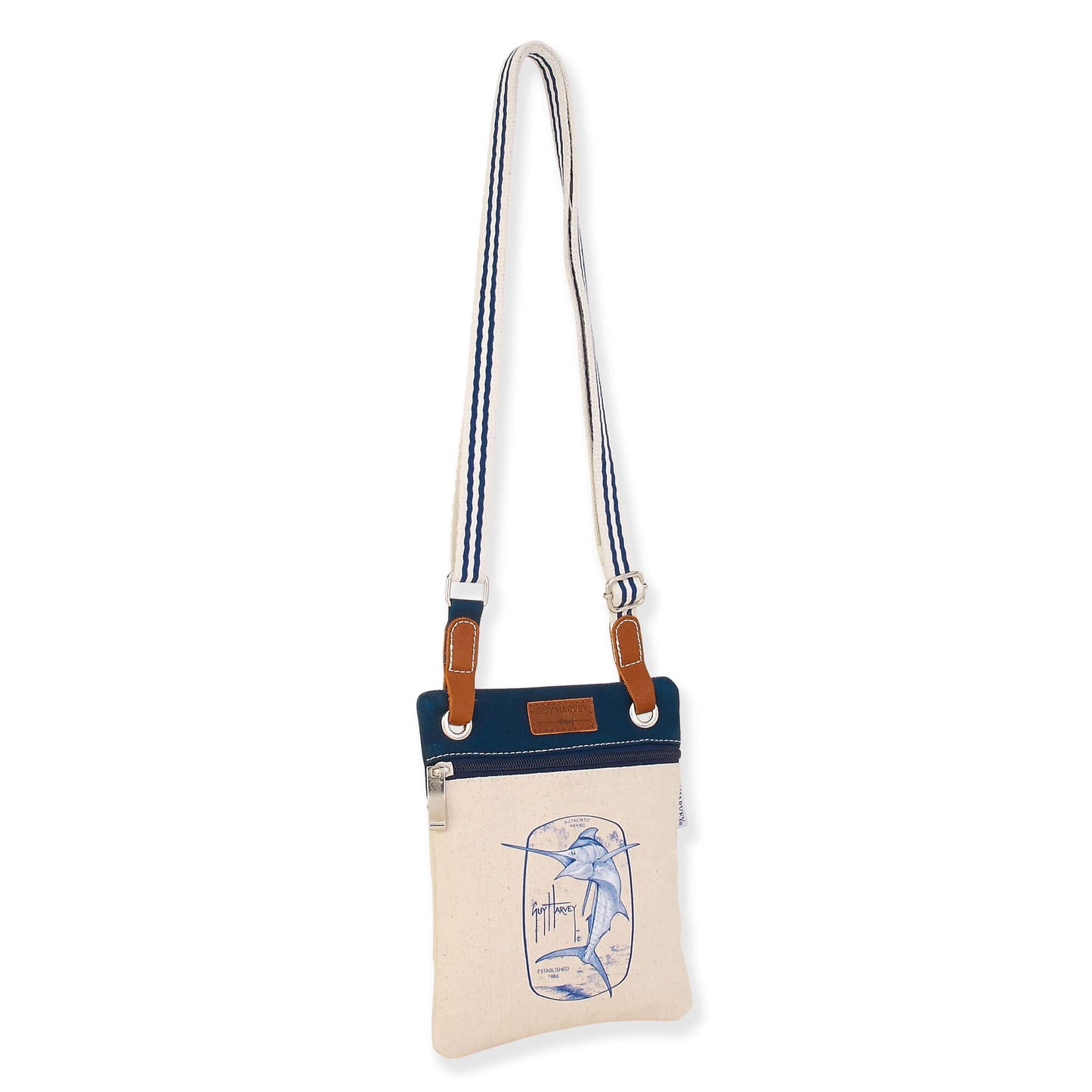 Guy Harvey Juliet Small Crossbody Bag with Leather Accents