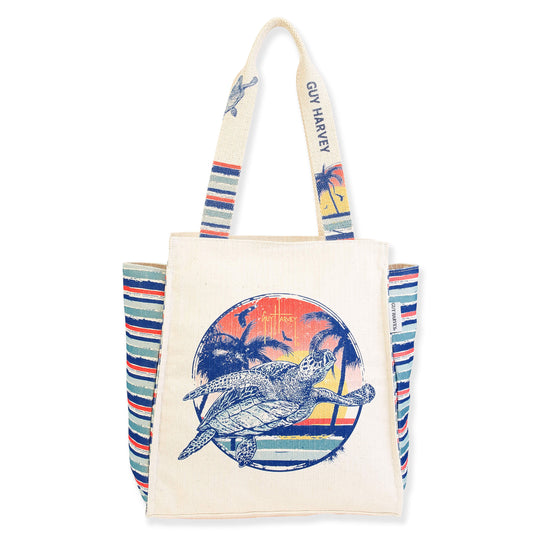 Guy Harvey Hawksbill Sea Turtle Shoulder Tote Bag