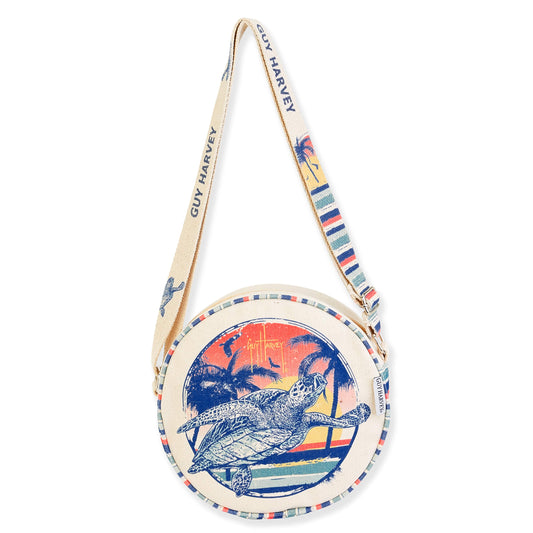 Guy Harvey Hawksbill Round Sea Turtle Crossbody Bag