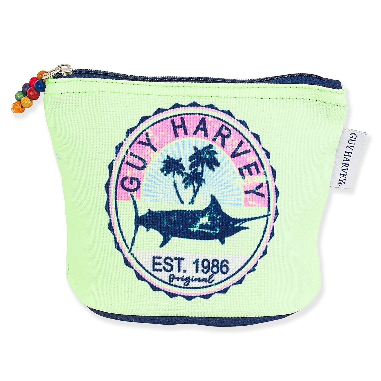 Tropical Treasures by Guy Harvey Makeup & Travel Bag with Ocean Inspired Prints