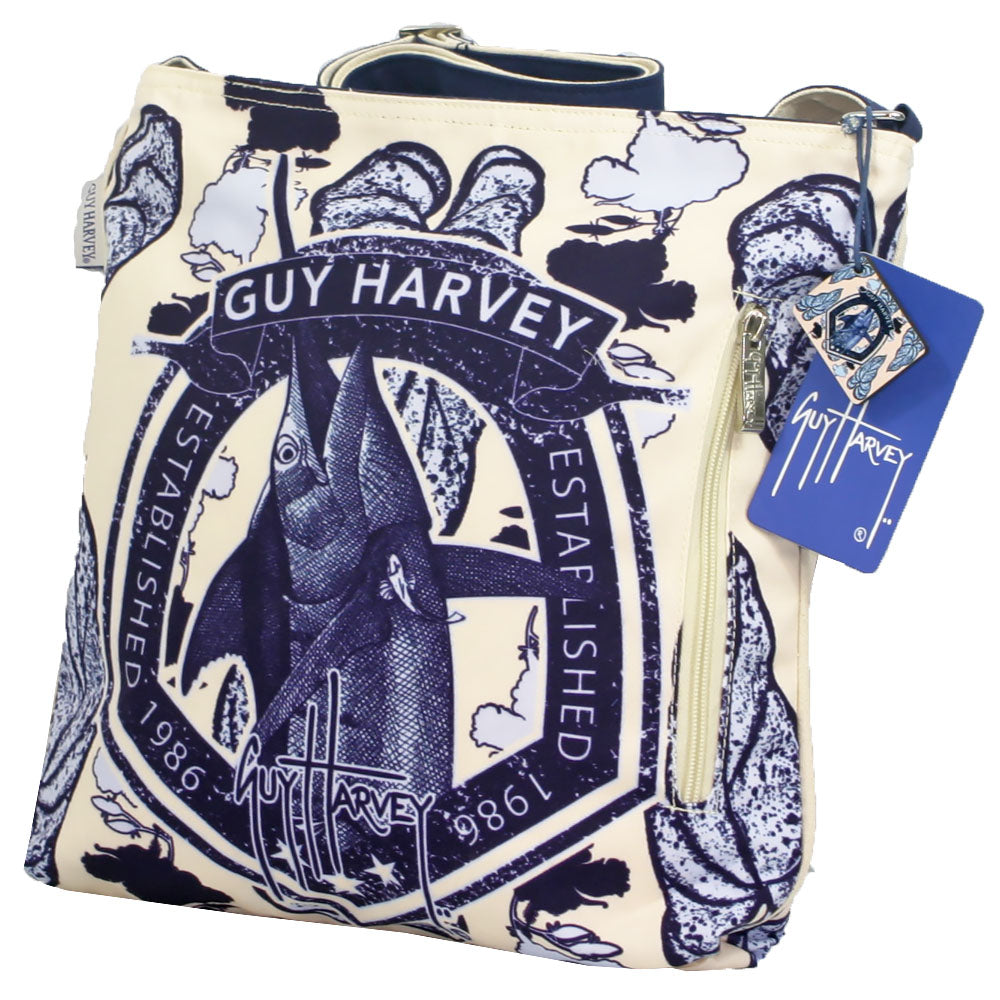 Guy Harvey Marlin Garden Crossbody Tote
