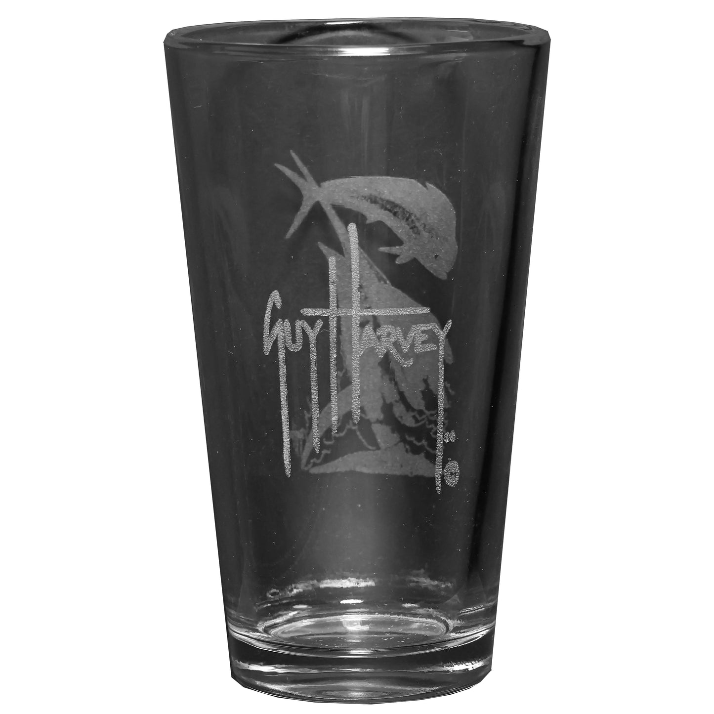 Guy Harvey Laser Etched Pint Glass 16oz