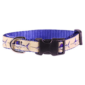 Guy Harvey Grand Slam Blue Marlin Dog Collar - Stylish Marine-Inspired Pet Accessory