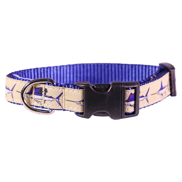 Guy Harvey Grand Slam Blue Marlin Dog Collar - Stylish Marine-Inspired Pet Accessory