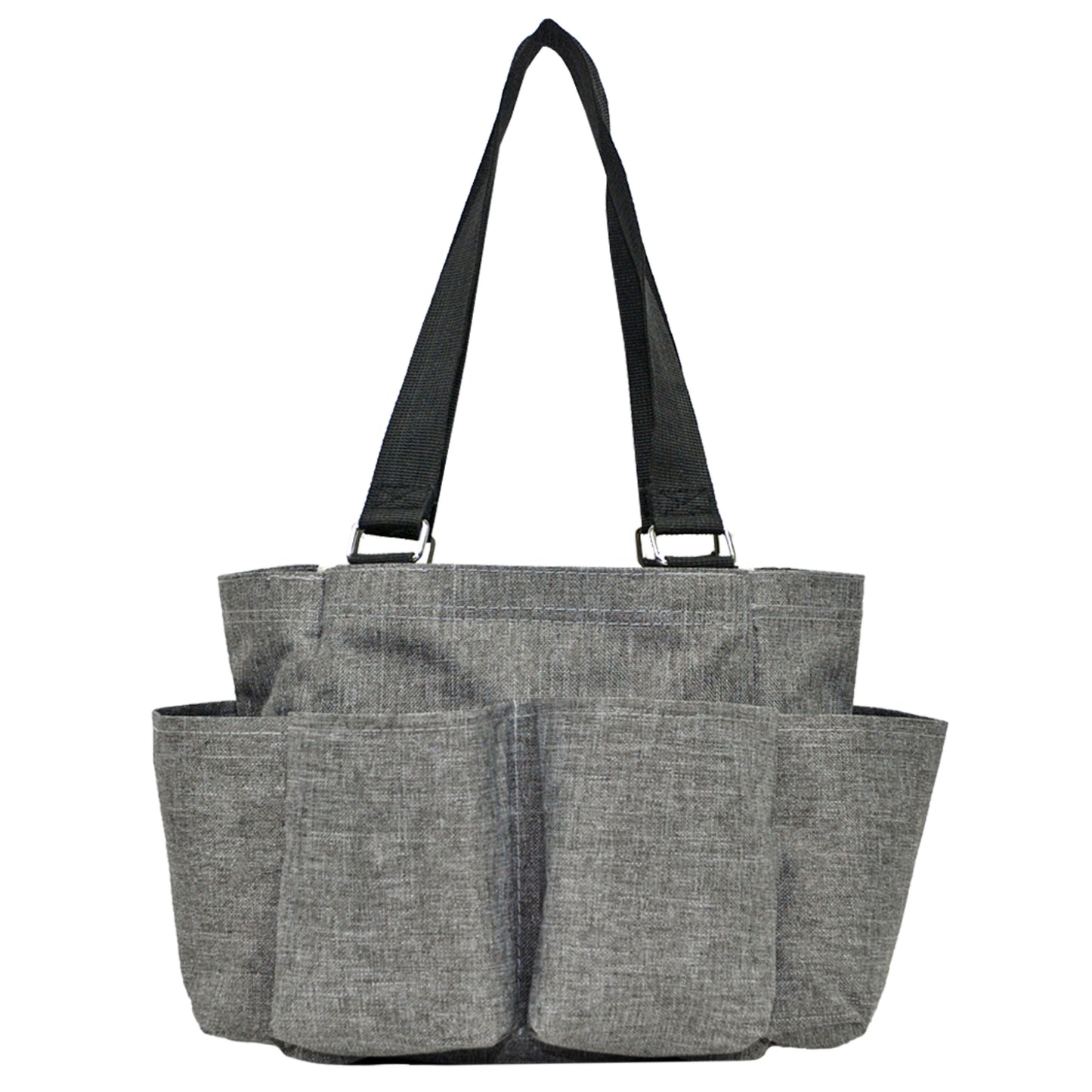 Women’s Gray Utility Tote with 4 Pockets  Perfect Small Bag for Work, and Travel