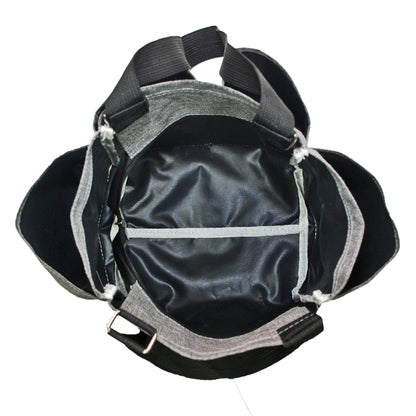 Women’s Gray Utility Tote with 4 Pockets  Perfect Small Bag for Work, and Travel