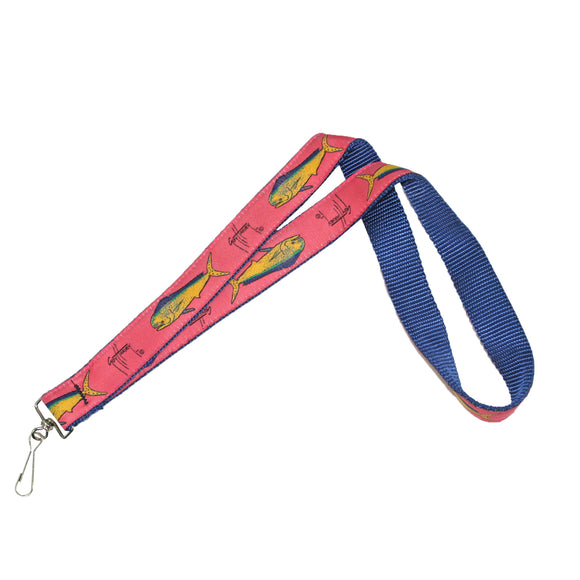 Guy Harvey Pink Dolphin Key Chain Lanyard