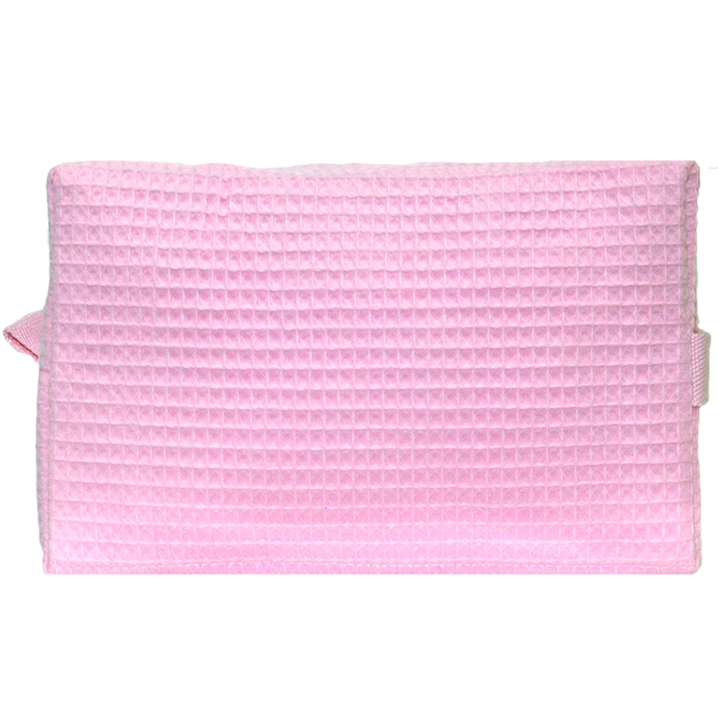 Waffle Weave Cosmetic Bags Size in a Rainbow of Colors 9L x 6H x 3" W