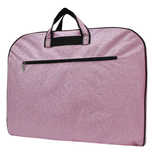 Pink and Black Glitter Garment Bags
