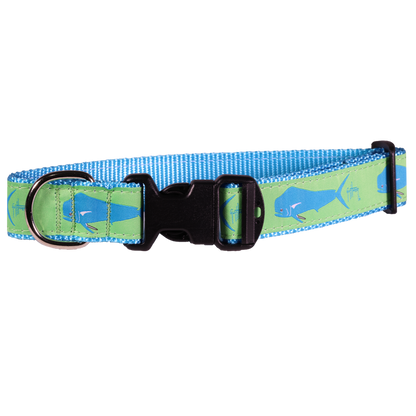Guy Harvey Lime Green Dolphin Fish Dog Collar