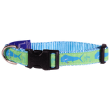 Guy Harvey Lime Green Dolphin Fish Dog Collar