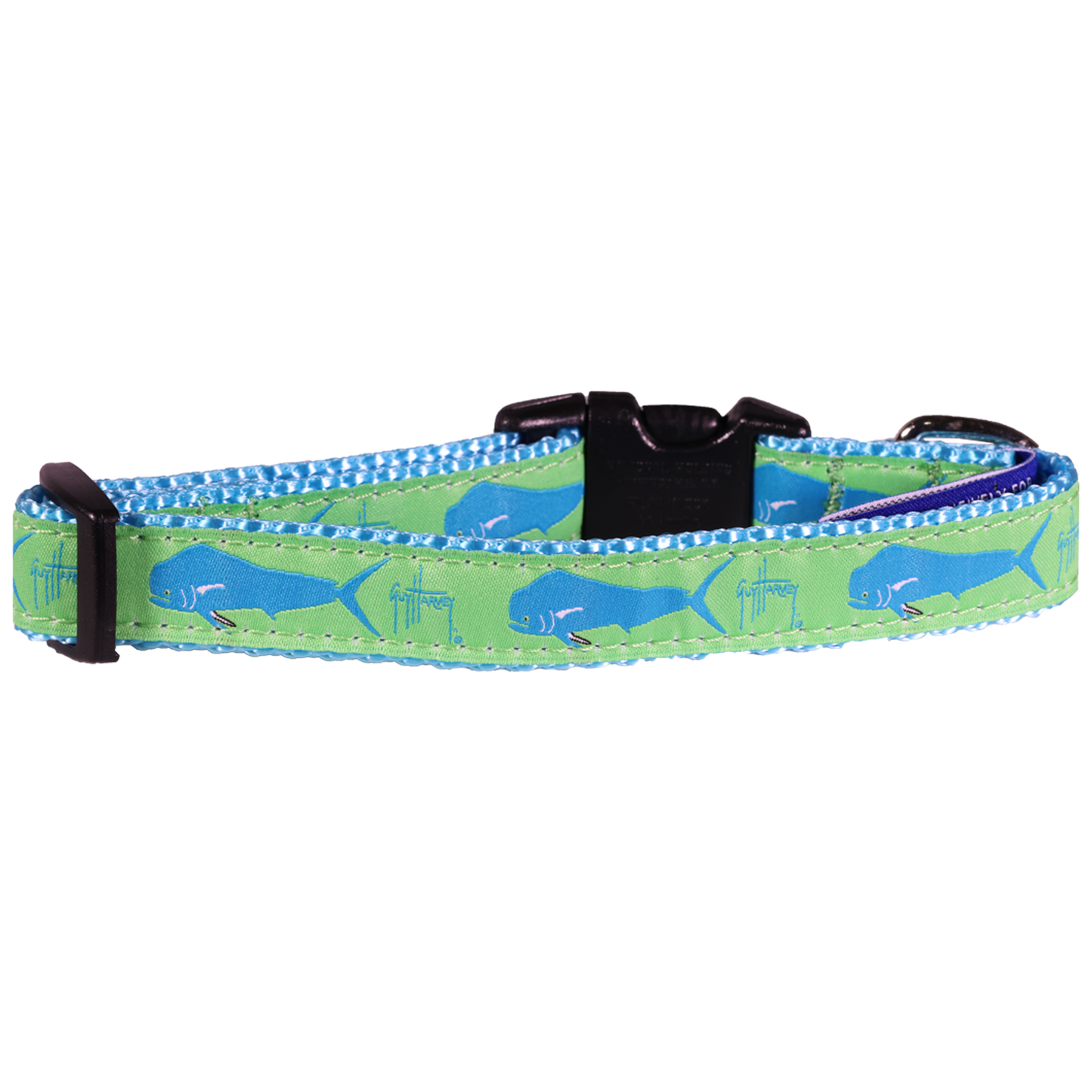 Guy Harvey Lime Green Dolphin Fish Dog Collar