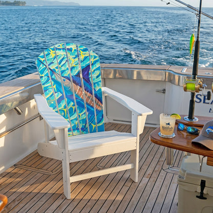 Guy Harvey Missed a Spot Marlin Adirondack Chair – Outdoor HDPE Patio Chair