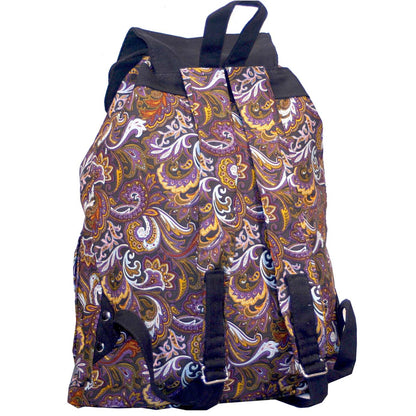 Paisley Passion Boho Hippie Floral Daypack Backpack