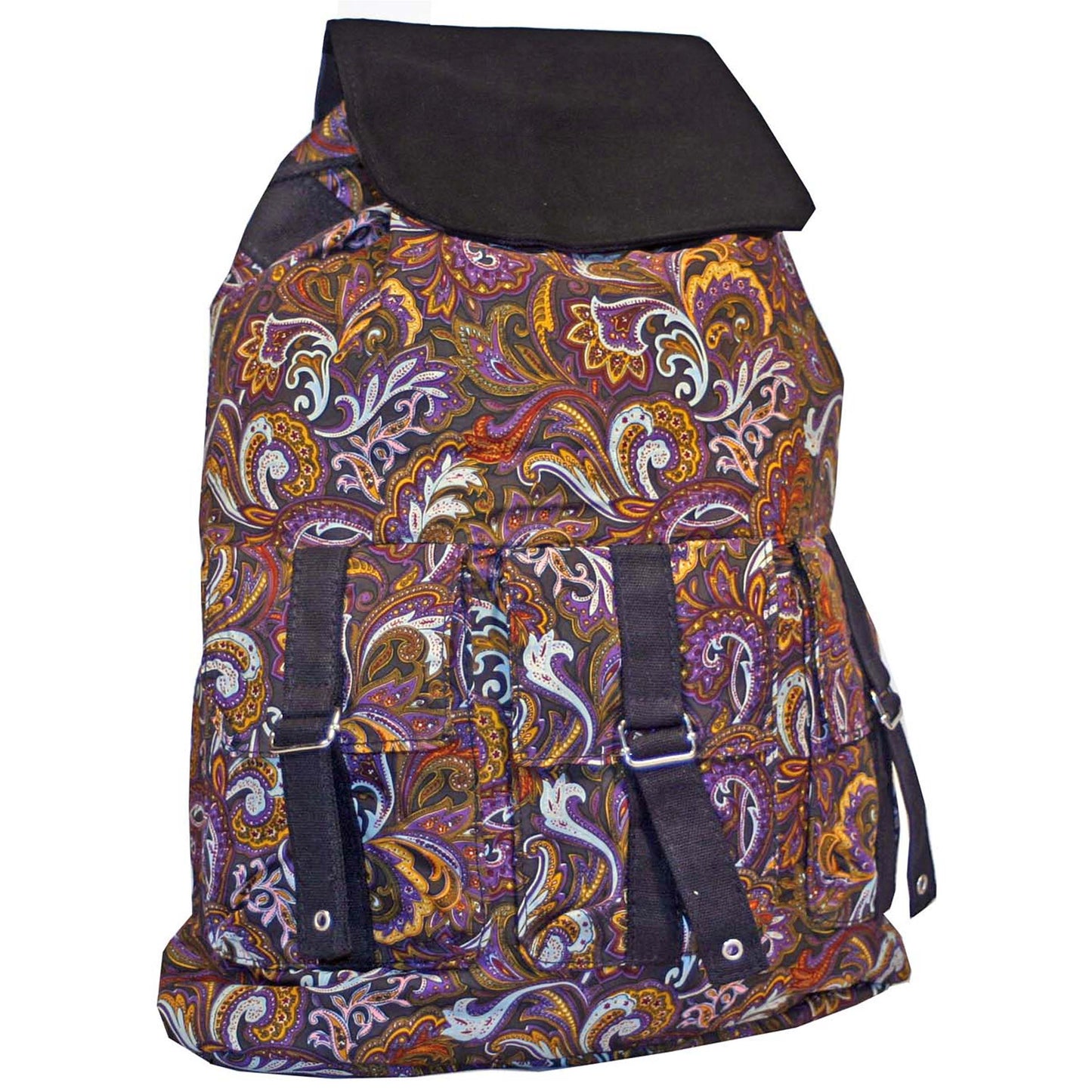 Paisley Passion Boho Hippie Floral Daypack Backpack