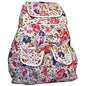Boho Floral Denim Lined Women’s Daypack Backpack