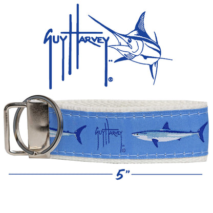 Guy Harvey Mako Shark on Blue Key Ring