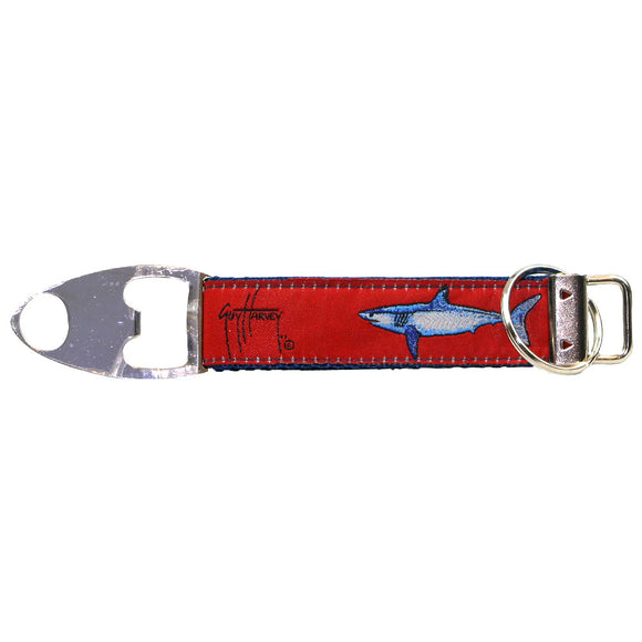 Guy Harvey Red Mako Bottle Opener Key Ring