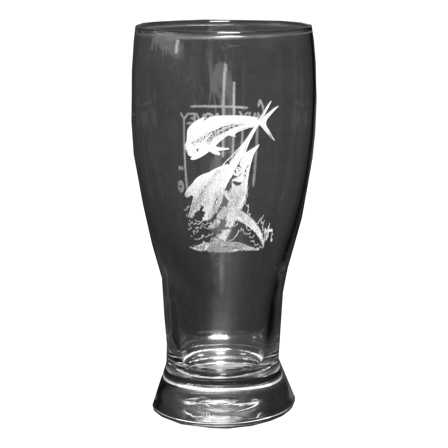 Guy Harvey Laser Etched Pilsner Glasses 16.9oz