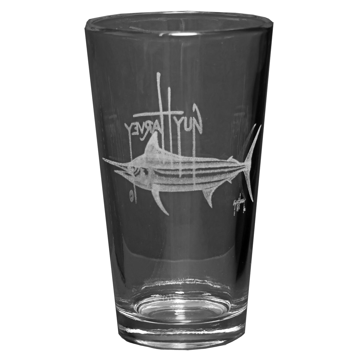 Guy Harvey Laser Etched Pint Glass 16oz
