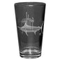 Guy Harvey Laser Etched Pint Glass 16oz