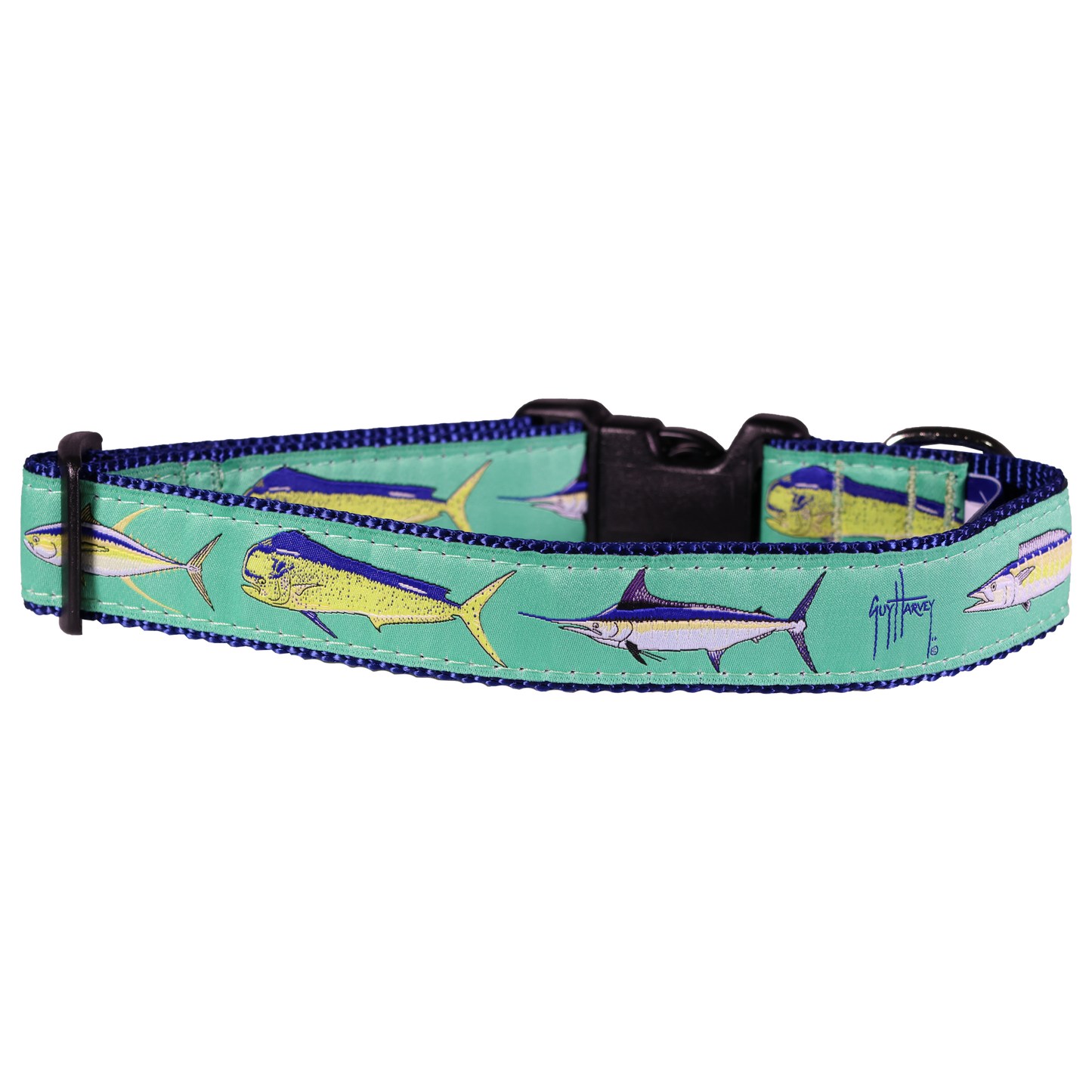 Guy Harvey Offshore Dog Collar – Sport Fish-Themed Marlin Dolphin Tuna