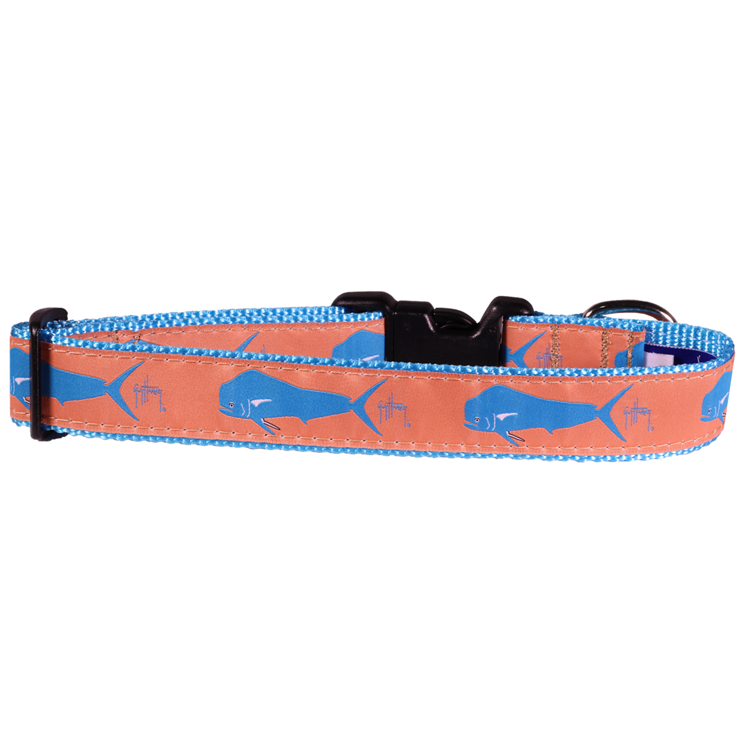 Guy Harvey Orange Dolphin Fish Dog Collar