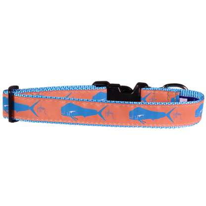 Guy Harvey Orange Dolphin Fish Dog Collar