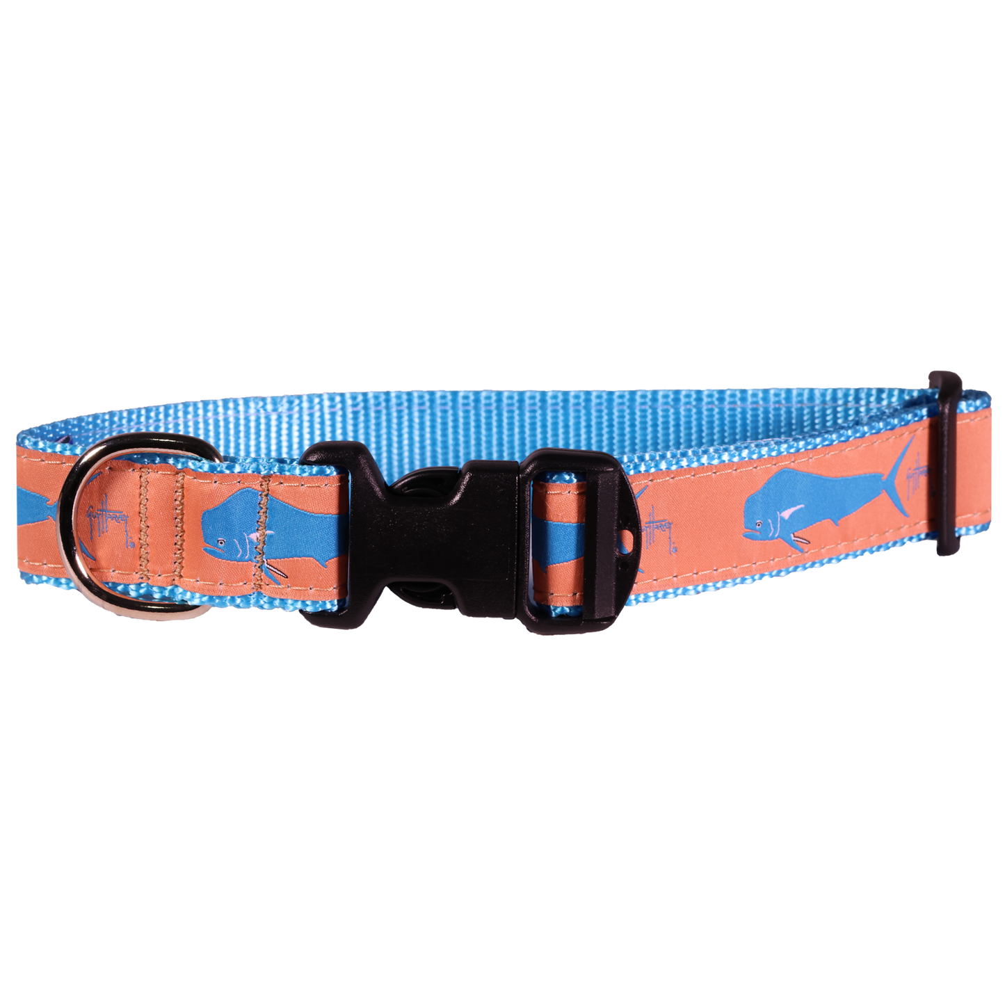 Guy Harvey Orange Dolphin Fish Dog Collar