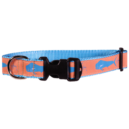 Guy Harvey Orange Dolphin Fish Dog Collar
