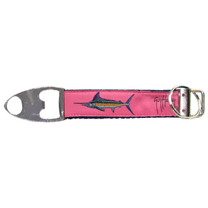 Guy Harvey Hot Pink Marlin Bottle Opener Key Ring