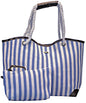 Red and Blue Striped Beach Totes with Matching Wristlet