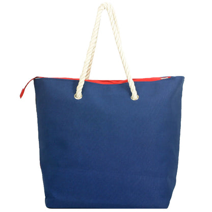 Navy and Red Nautical Themed Anchor Tote Bags