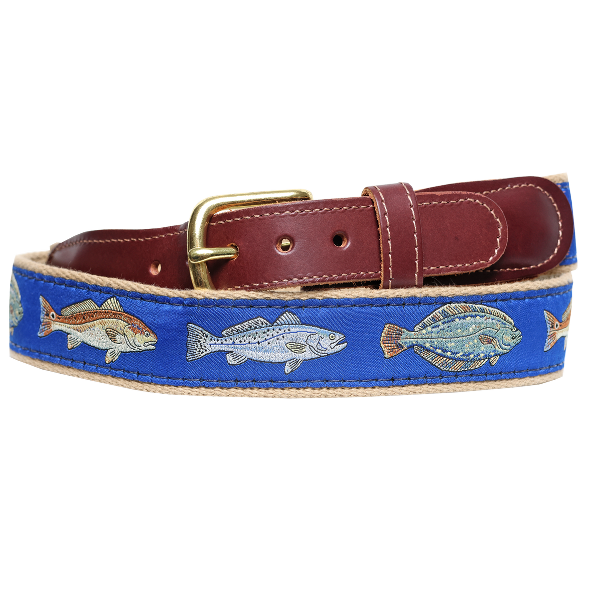 Solivisk Carolina Slam Men’s Leather Tab Fishing Belt – Made in USA