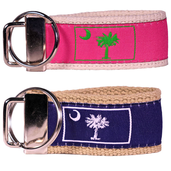 South Carolina Palmetto Moon State Flag Keyrings