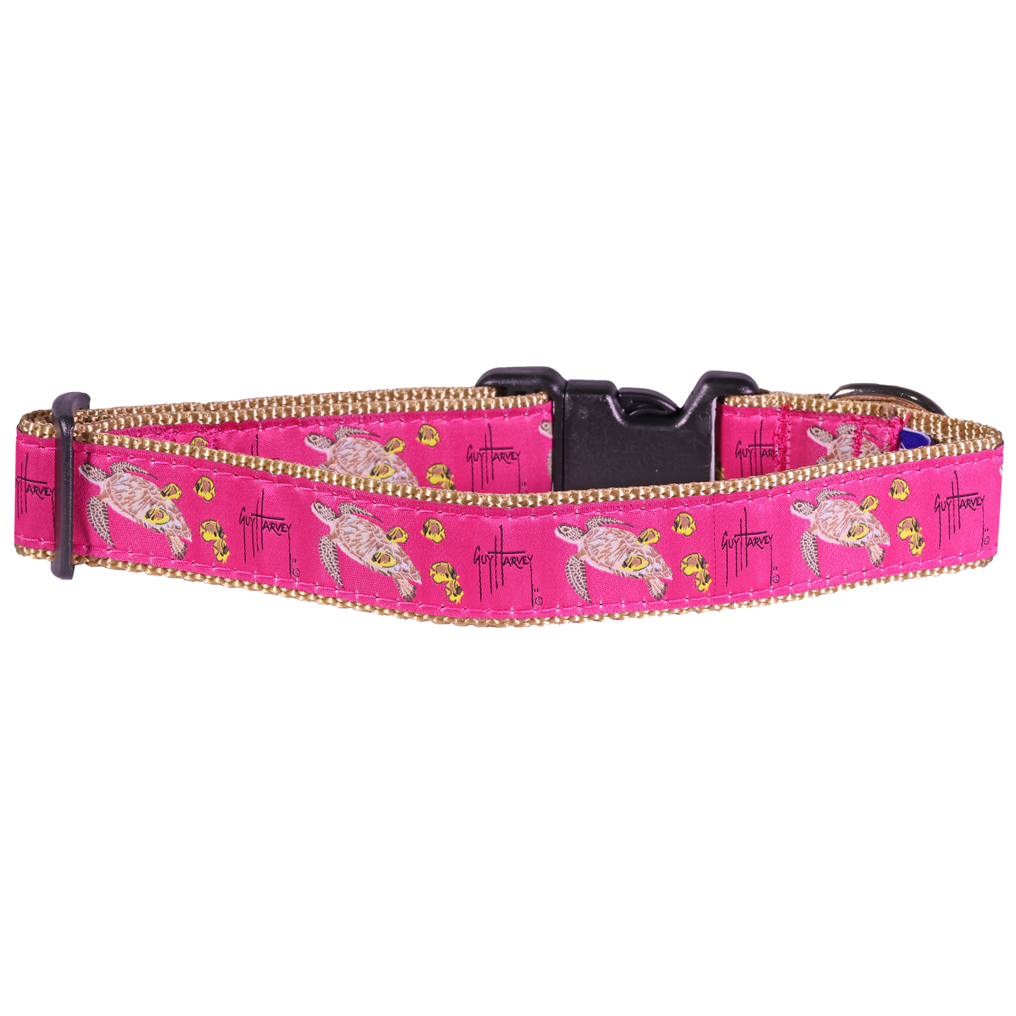 Guy Harvey Pink Sea Turtle Dog Collar
