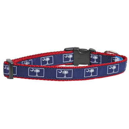 South Carolina Palmetto Tree & Crescent Moon Flag Dog Collars