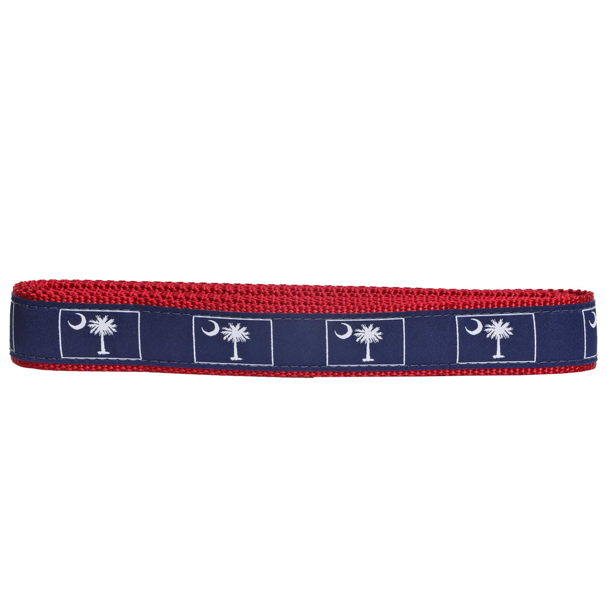 South Carolina Flag 6-Foot Dog Leash with Palmetto Tree and Crescent Moon