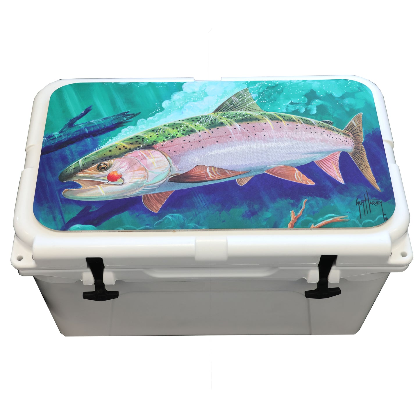 Guy Harvey Cooler Mat EVA Foam Deck Pad Fits Yeti Tundra 45 without wheels  Non-Slip, Marine Grade