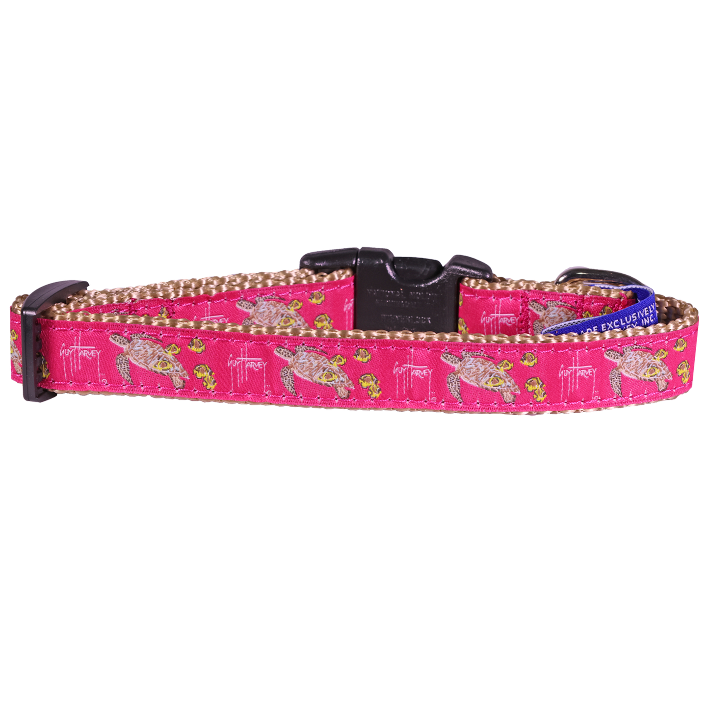 Guy Harvey Pink Sea Turtle Dog Collar