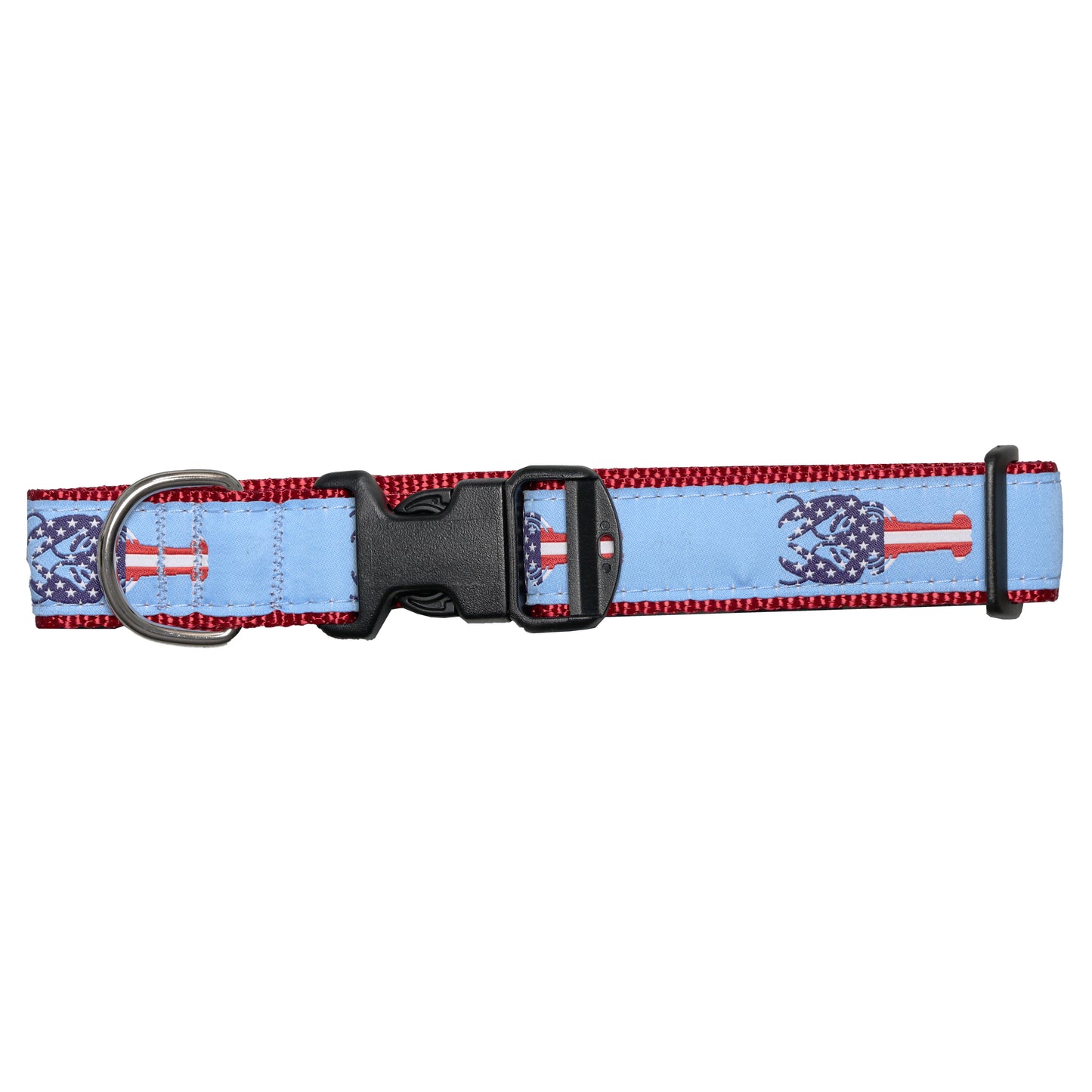SoliVisk USA Dog Collar American Flag Lobster, Dog, or Whale Design Made in USA