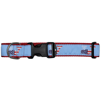 SoliVisk USA Dog Collar American Flag Lobster, Dog, or Whale Design Made in USA