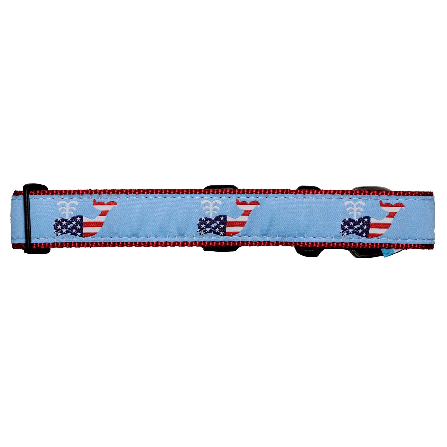 SoliVisk USA Dog Collar American Flag Lobster, Dog, or Whale Design Made in USA